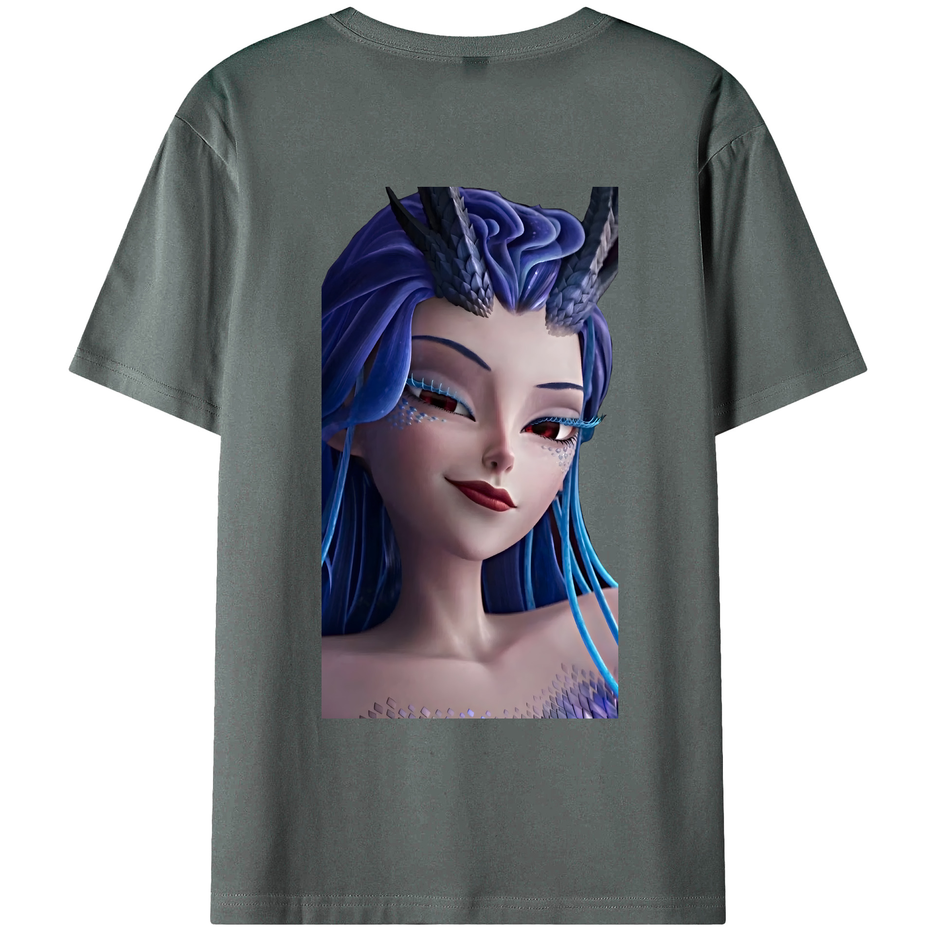 （画像用） Ne Zha 2 ナタ 魔童の大暴れ 綿100％ メンズ半袖Tシャツ（バックプリント） 通気性